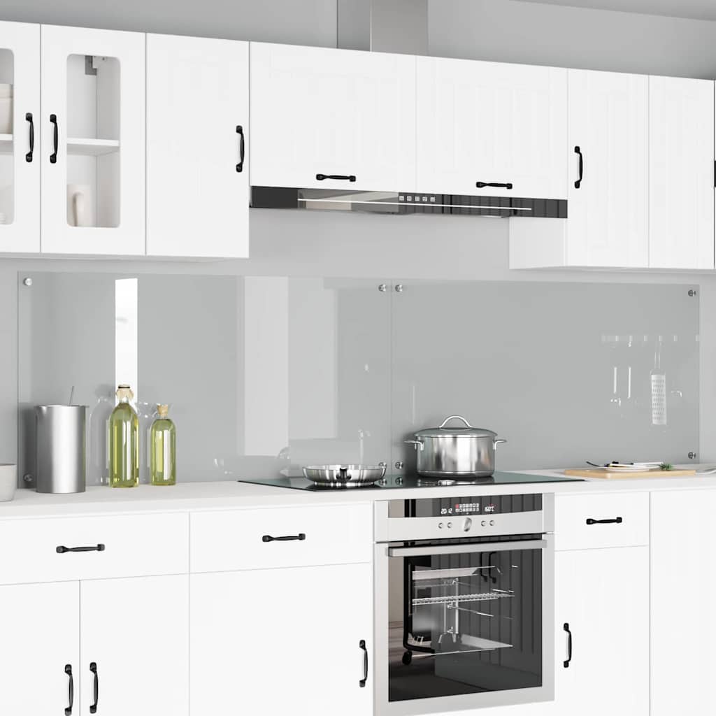 Vidaxxl crédence de cuisine 2 pcs transparent 120 x 60 cm verre trempé