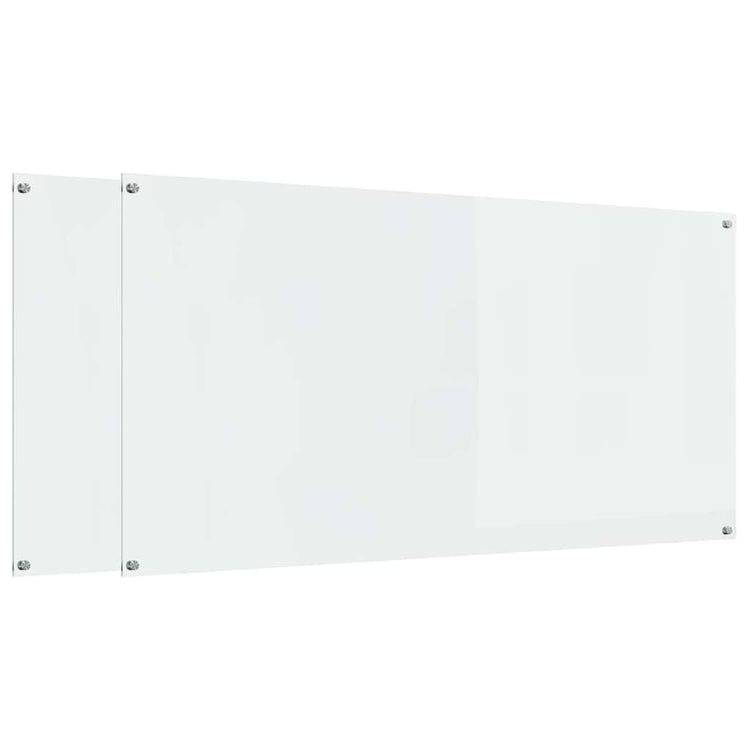 Vidaxxl crédence de cuisine 2 pcs transparent 120 x 60 cm verre trempé