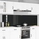 Vidaxxl crédence de cuisine 2 pcs noir 110 x 60 cm verre trempé