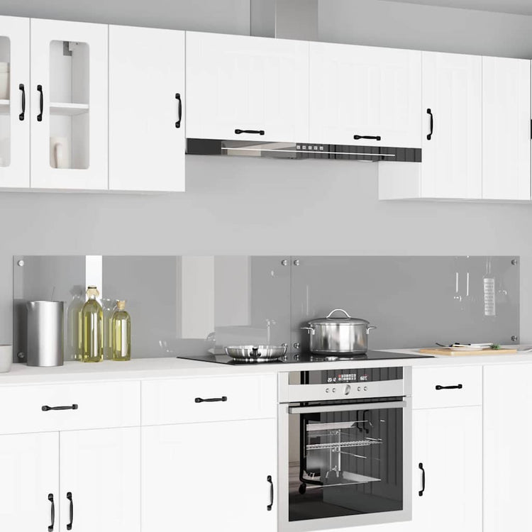 Vidaxxl crédence de cuisine 2 pcs gris clair 120 x 40 cm verre trempé