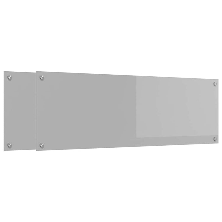 Vidaxxl crédence de cuisine 2 pcs gris clair 120 x 40 cm verre trempé