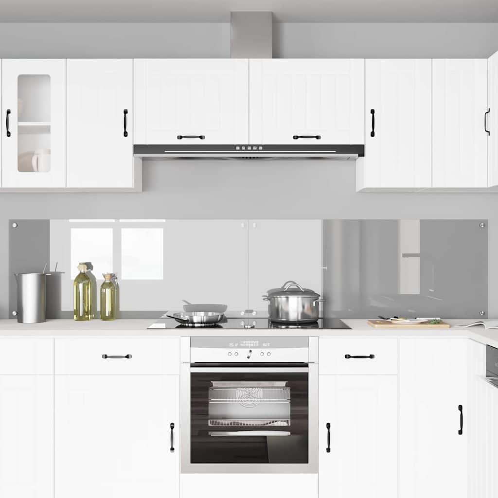 Vidaxxl crédence de cuisine 2 pcs gris clair 120 x 50 cm verre trempé