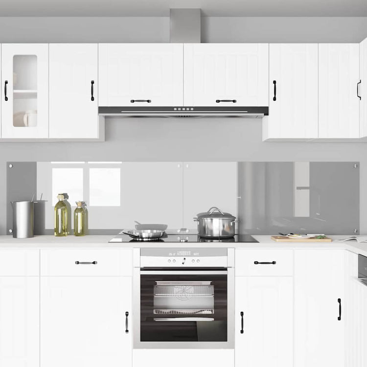 Vidaxxl crédence de cuisine 2 pcs gris clair 120 x 50 cm verre trempé
