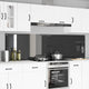 Vidaxxl crédence de cuisine 2 pcs gris foncé 110 x 60 cm verre trempé