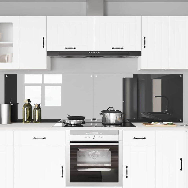Vidaxxl crédence de cuisine 2 pcs gris foncé 110 x 60 cm verre trempé