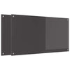 Vidaxxl crédence de cuisine 2 pcs gris foncé 110 x 60 cm verre trempé