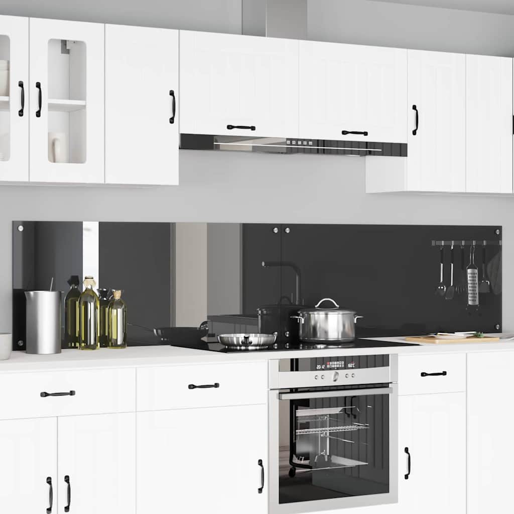 Vidaxxl crédence de cuisine 2 pcs gris foncé 120 x 50 cm verre trempé