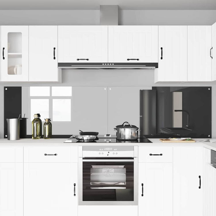 Vidaxxl crédence de cuisine 2 pcs gris foncé 120 x 60 cm verre trempé