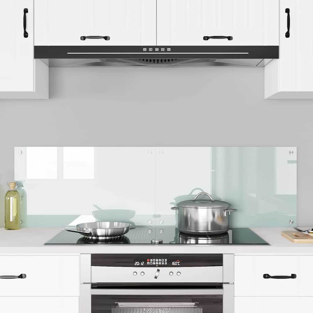 VidaXL paroi arrière de cuisine 2 pcs blanc 70 x 40 cm verre trempé