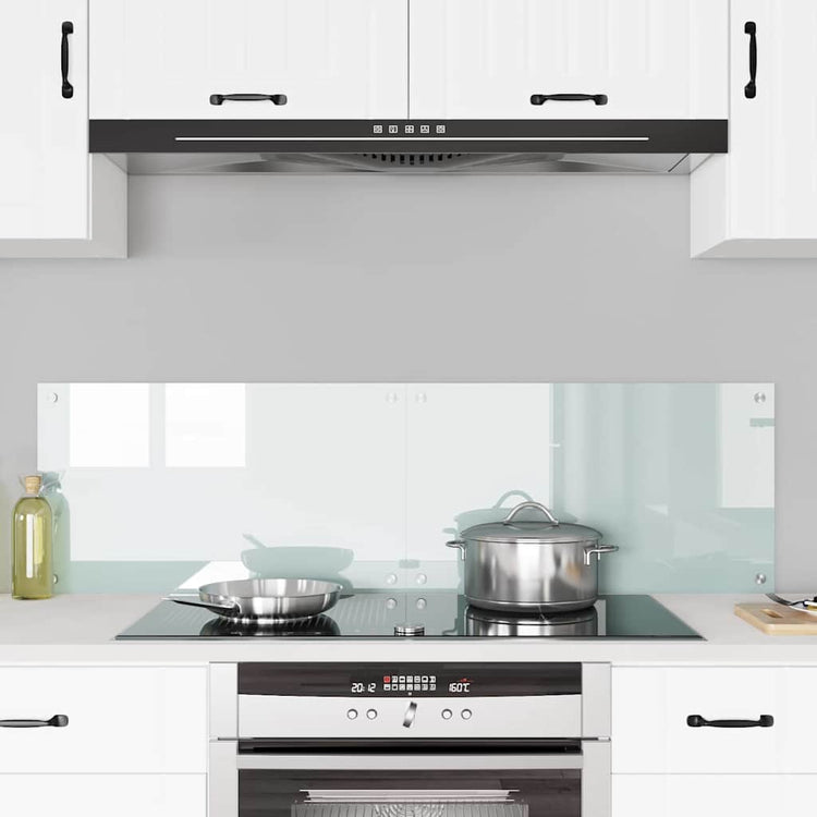 VidaXL paroi arrière de cuisine 2 pcs blanc 70 x 40 cm verre trempé