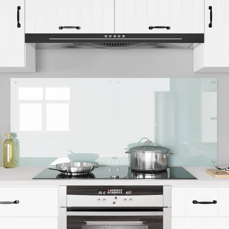 Vidaxxl paroi arrière de cuisine 2 pcs blanc 70 x 60 cm verre trempé