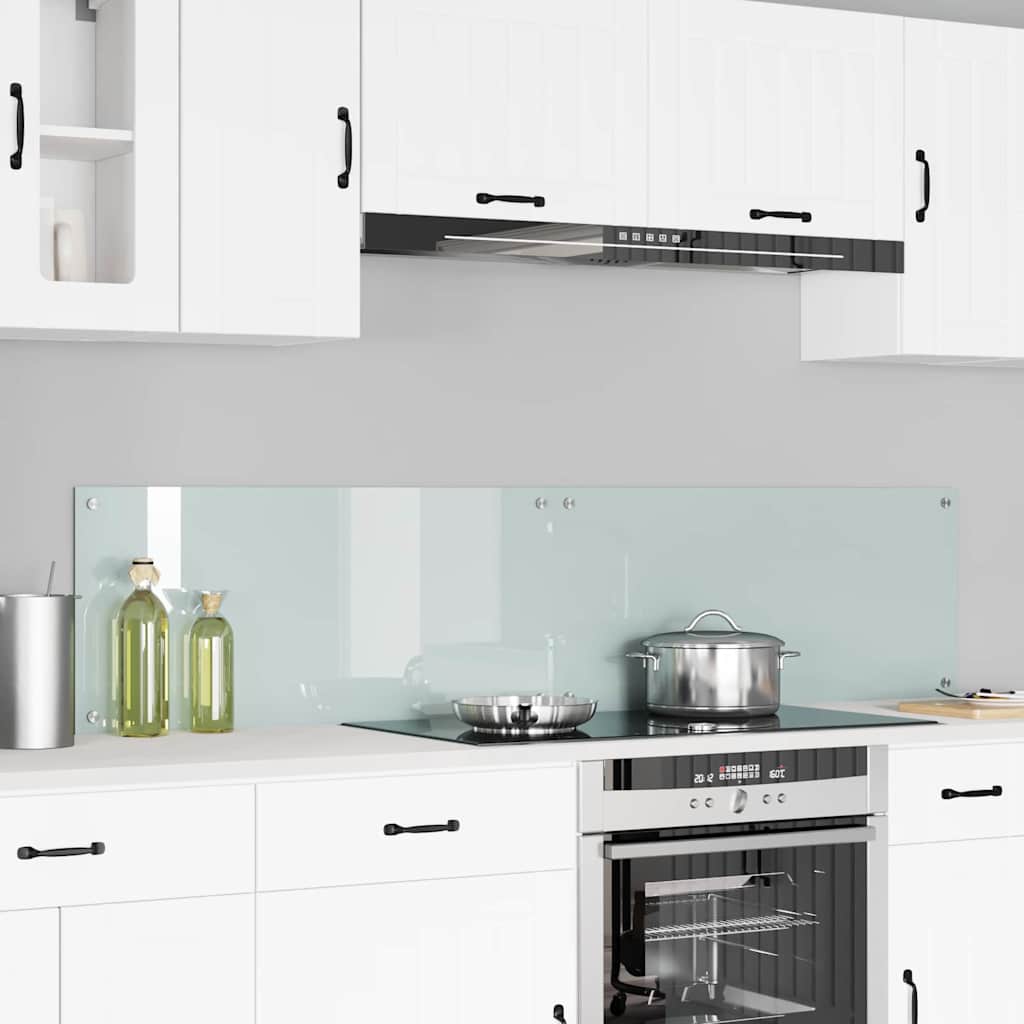 VidaXL paroi arrière de cuisine 2 pcs blanc 90 x 40 cm verre trempé