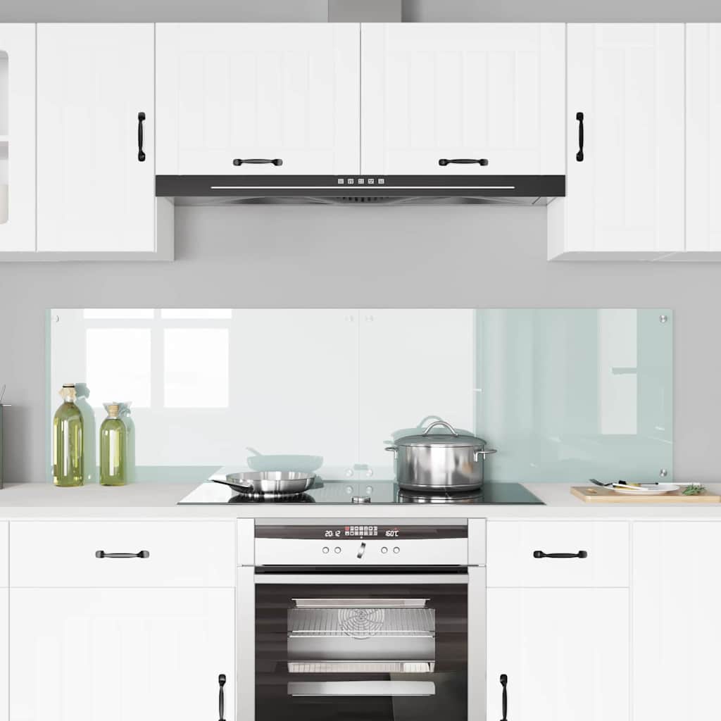VidaXL paroi arrière de cuisine 2 pcs blanc 90 x 50 cm verre trempé