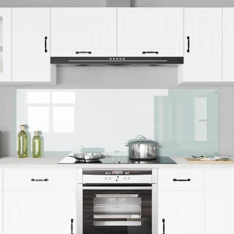 VidaXL paroi arrière de cuisine 2 pcs blanc 90 x 60 cm verre trempé
