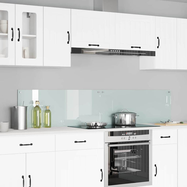 VidaXL paroi arrière de cuisine 2 pcs blanc 100 x 40 cm verre trempé