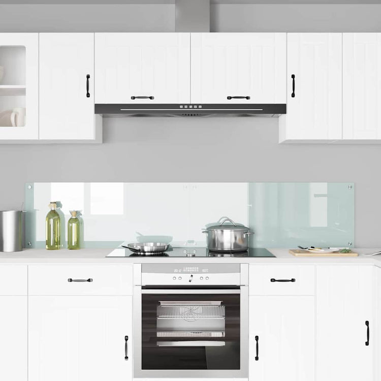 VidaXL paroi arrière de cuisine 2 pcs blanc 100 x 40 cm verre trempé
