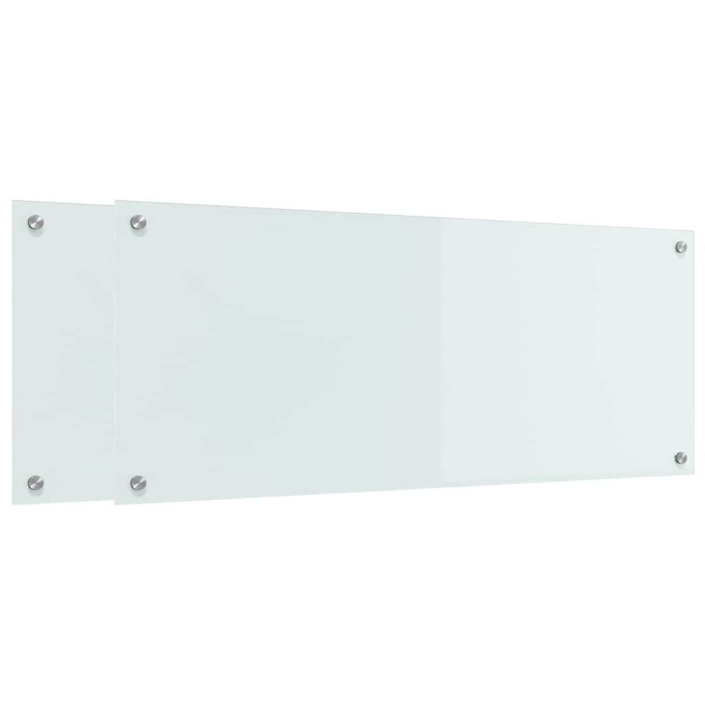 VidaXL paroi arrière de cuisine 2 pcs blanc 100 x 40 cm verre trempé