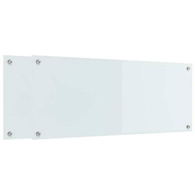 VidaXL paroi arrière de cuisine 2 pcs blanc 100 x 40 cm verre trempé