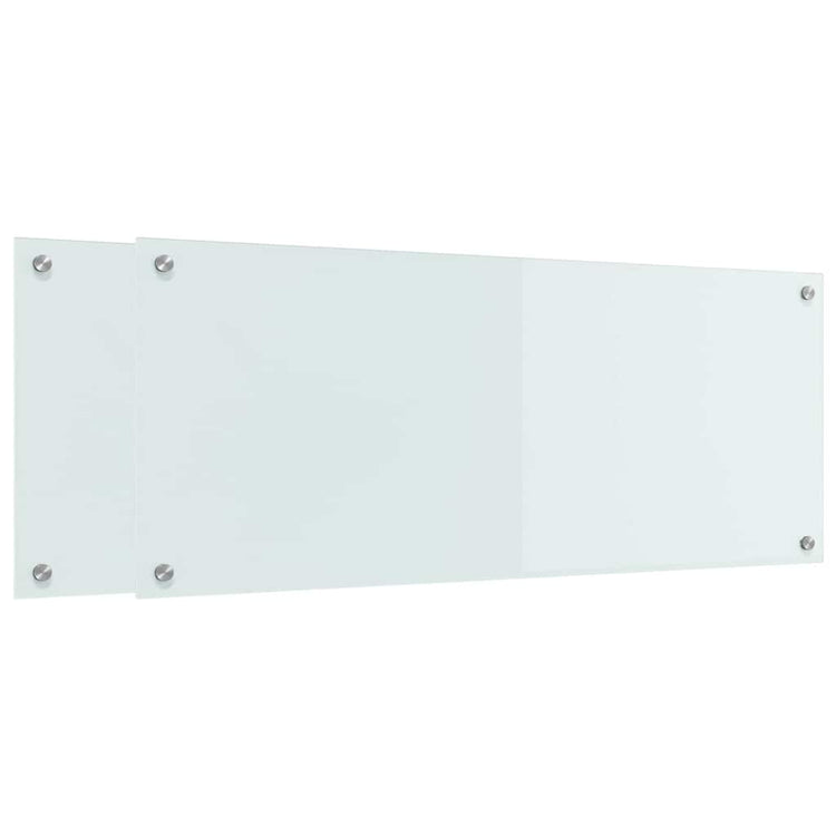 VidaXL paroi arrière de cuisine 2 pcs blanc 100 x 40 cm verre trempé