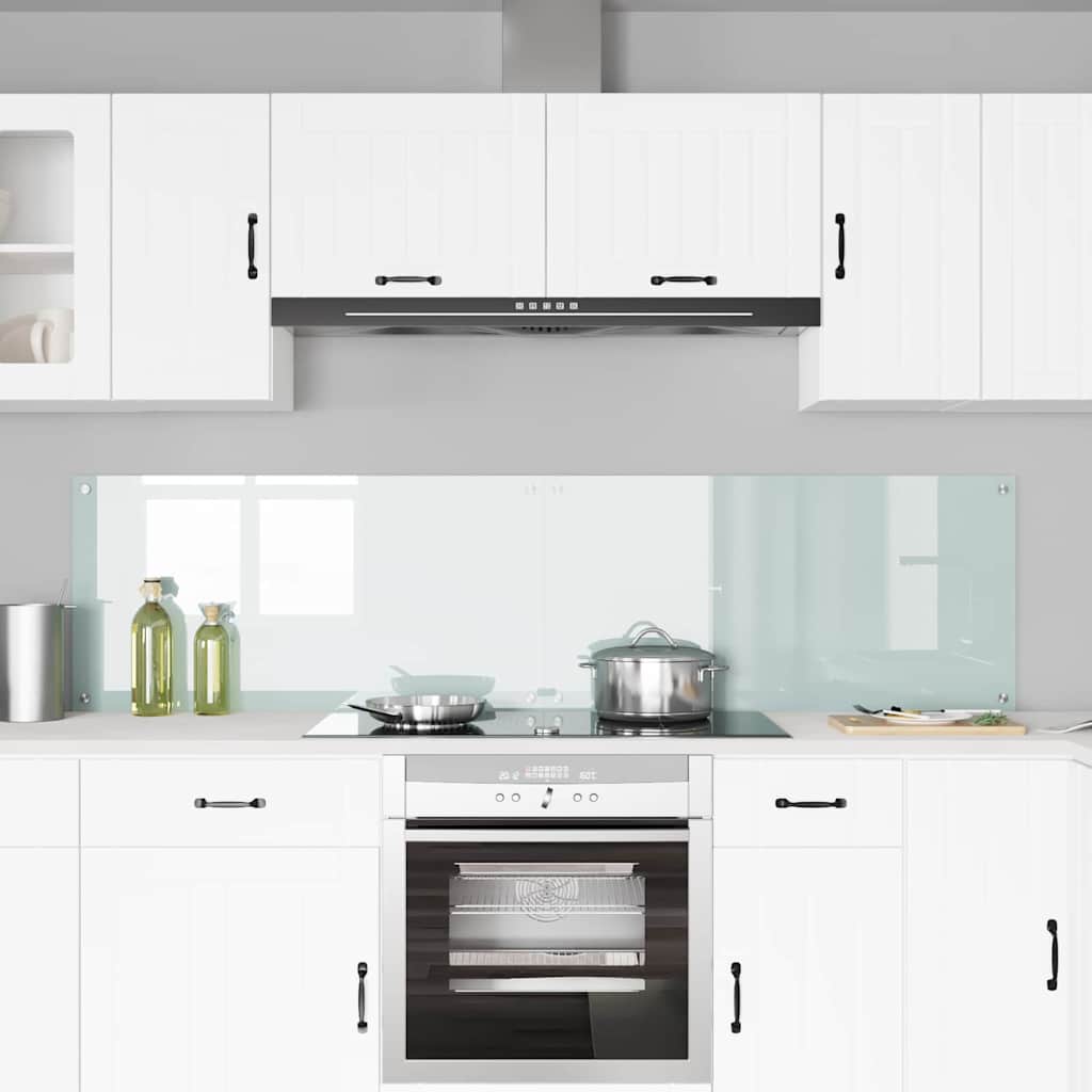 VidaXL paroi arrière de cuisine 2 pcs blanc 100 x 50 cm verre trempé