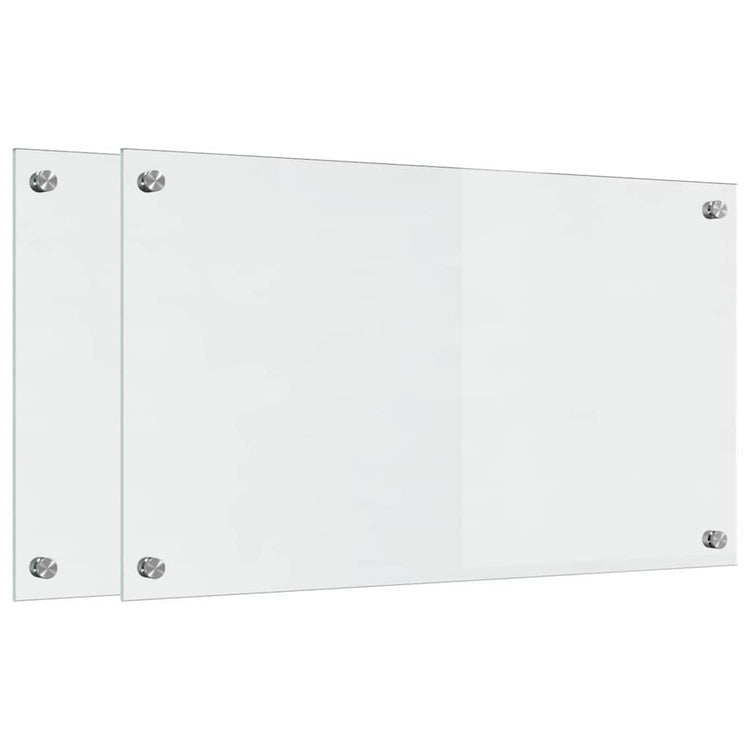 VidaXL paroi arrière de cuisine 2 pcs transparent 70 x 40 cm verre trempé