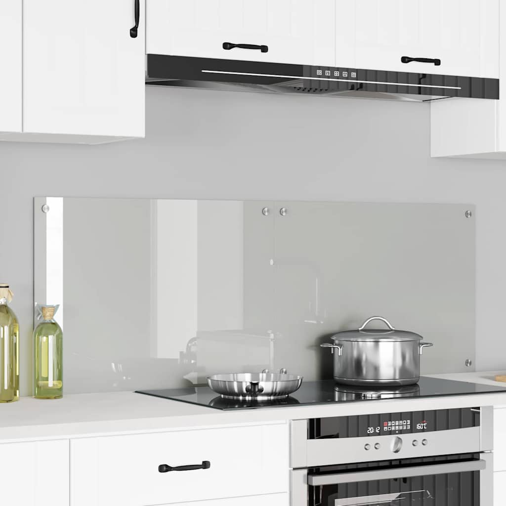 VidaXL paroi arrière de cuisine 2 pcs transparent 70 x 50 cm verre trempé