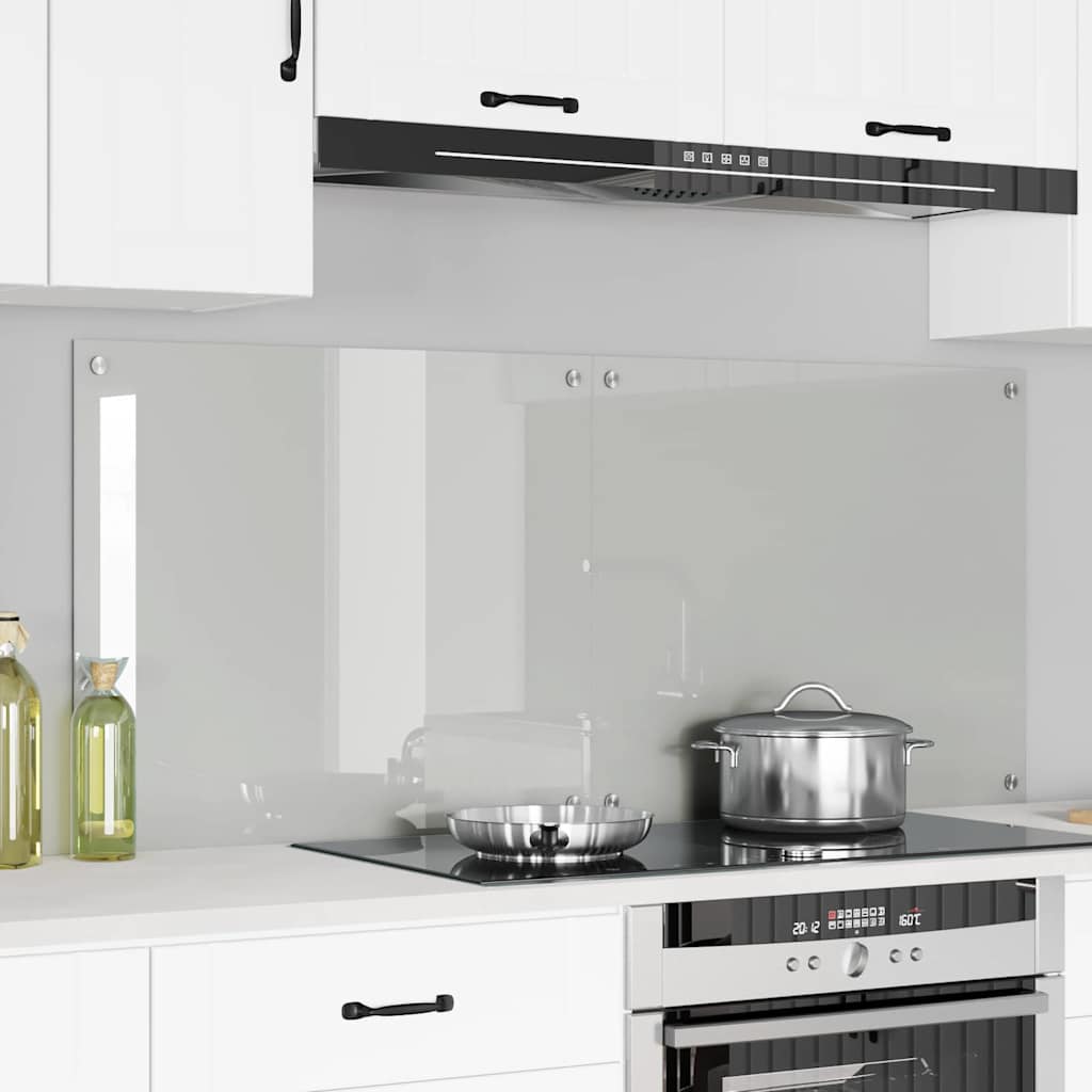 VidaXL paroi arrière de cuisine 2 pcs transparent 70 x 60 cm verre trempé