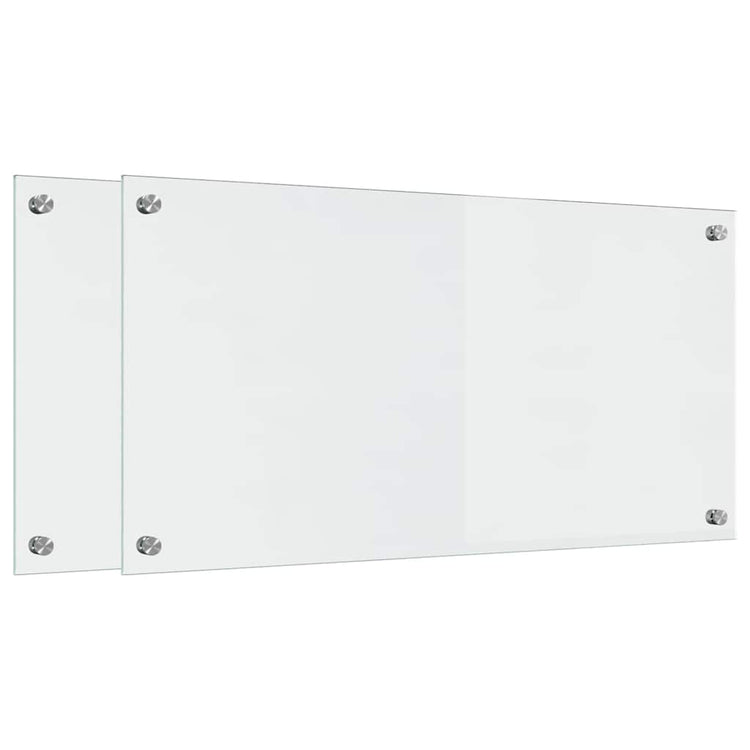 VidaXL paroi arrière de cuisine 2 pcs transparent 80 x 40 cm verre trempé