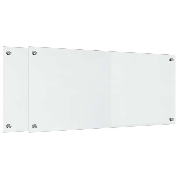 VidaXL paroi arrière de cuisine 2 pcs transparent 90 x 40 cm verre trempé