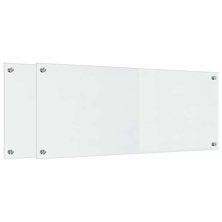 VidaXL paroi arrière de cuisine 2 pcs transparent 100 x 40 cm verre trempé
