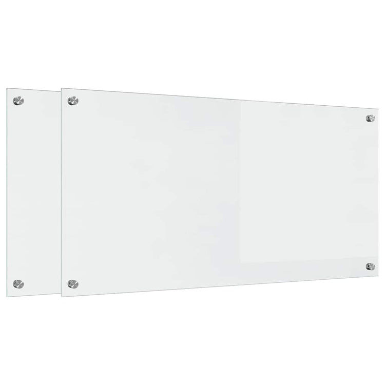 VidaXL paroi arrière de cuisine 2 pcs transparent 100 x 50 cm verre trempé