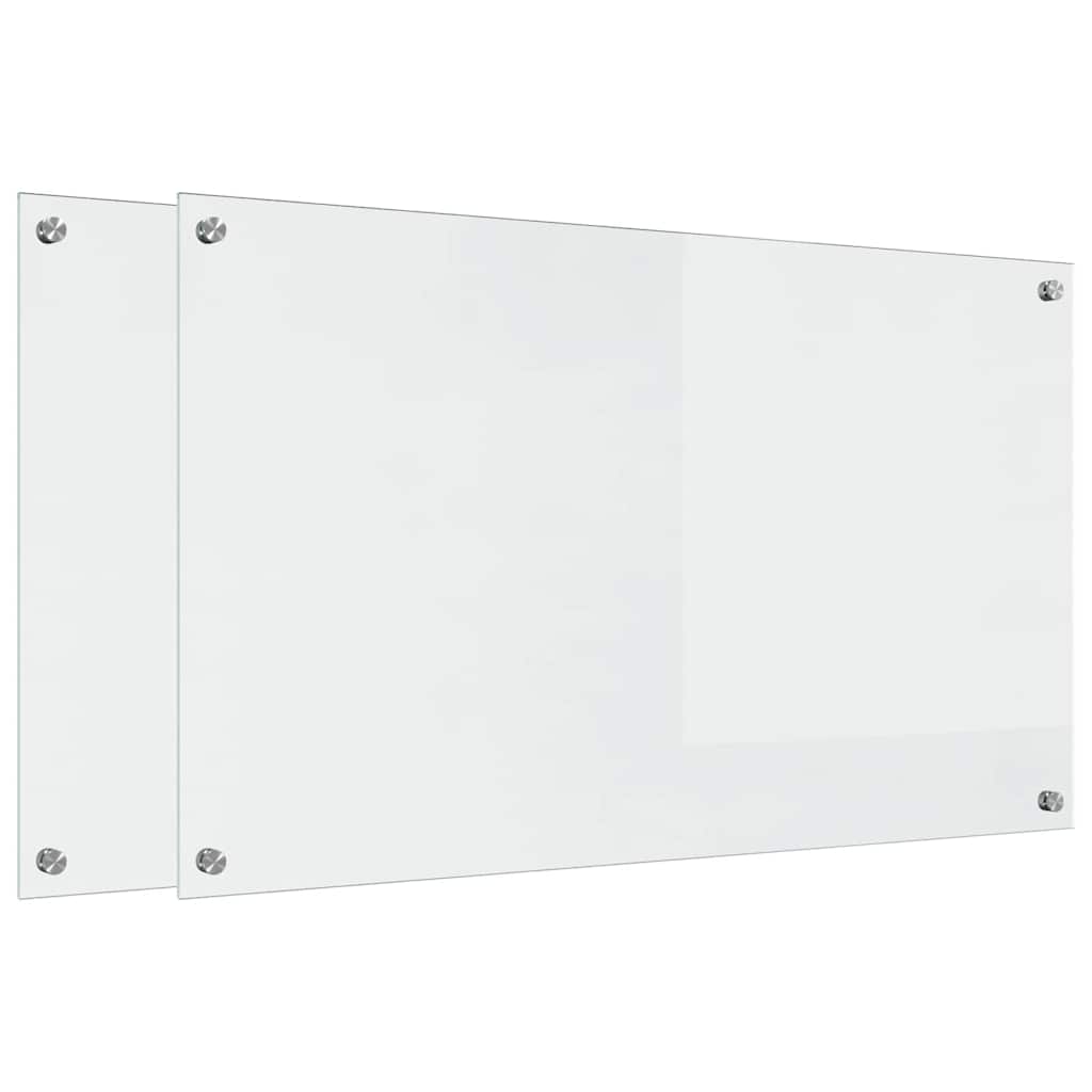 Vidaxl keuken achterwand 2 pcs doorzichtig 100 x 60 cm verre dur