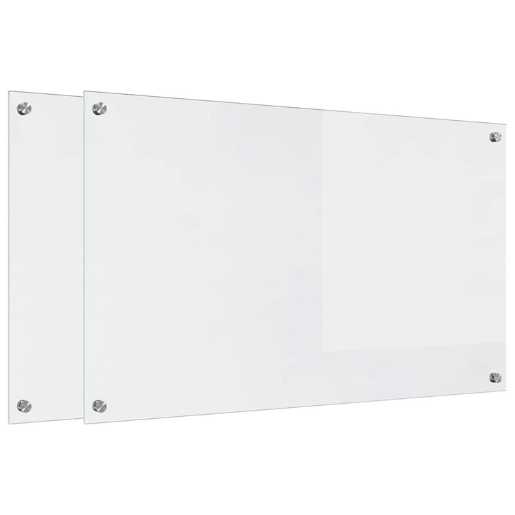 Vidaxl keuken achterwand 2 pcs doorzichtig 100 x 60 cm verre dur