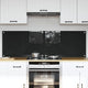 Vidaxxl paroi arrière de cuisine 2 pcs noir 80 x 50 cm verre trempé