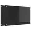 Vidaxxl paroi arrière de cuisine 2 pcs noir 80 x 50 cm verre trempé