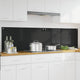 Vidaxxl paroi arrière de cuisine 2 pcs noir 100 x 50 cm verre trempé