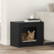 Vidaxxl maison pour chat noir 51 x 30 x 42,5 cm en bois travaillé