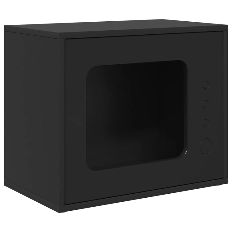Vidaxxl maison pour chat noir 51 x 30 x 42,5 cm en bois travaillé