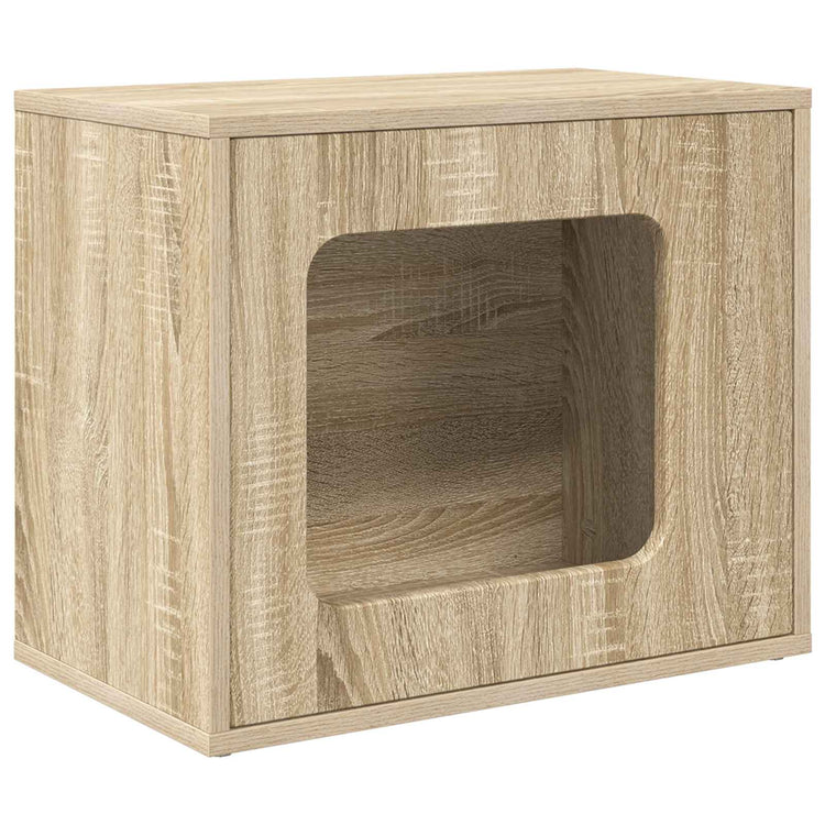 Vidaxl maison pour chat sonoma 51 x 30 x 42,5 cm bois travaillé