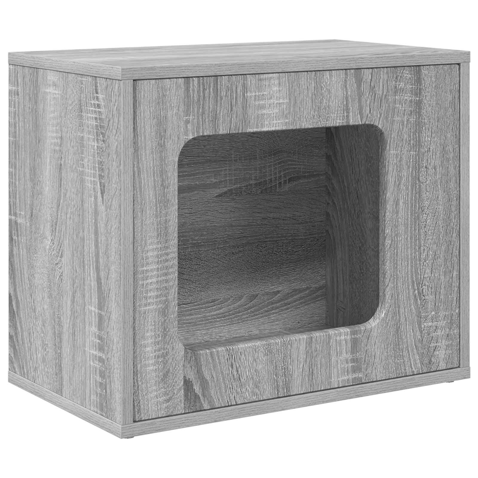 Vidaxl maison pour chat gris sonoma 51 x 30 x 42,5 cm bois travaillé