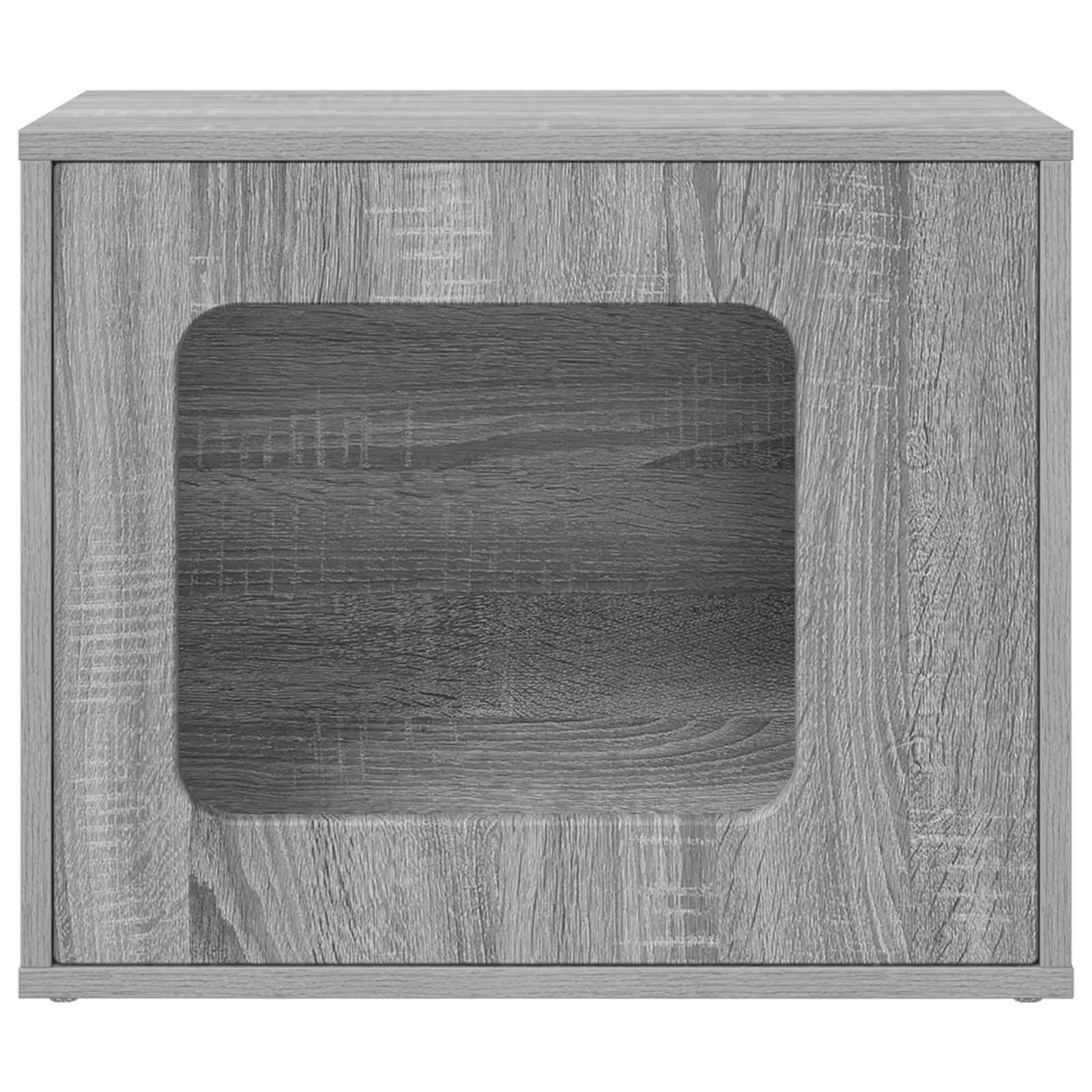Vidaxl maison pour chat gris sonoma 51 x 30 x 42,5 cm bois travaillé