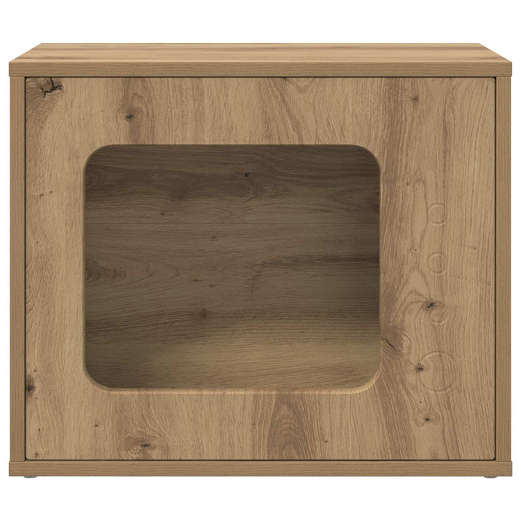 Vidaxxl maison pour chat chêne fabriqué à la main 51 x 30 x 42,5 cm bois d'ingénierie