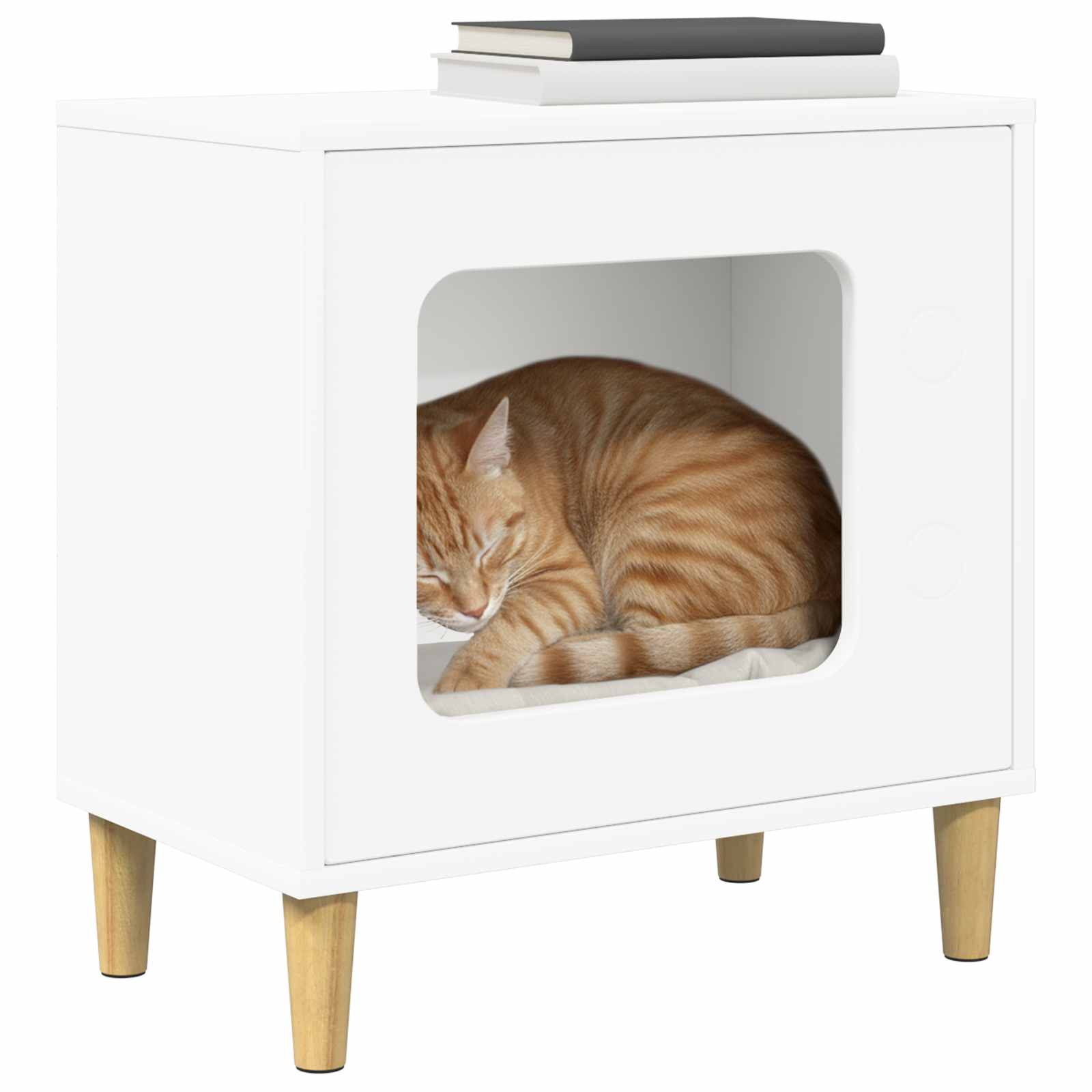 Vidaxx maison pour chat blanc 51 x 30 x 52 cm bois d'ingénierie