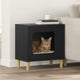 Vidaxxl maison pour chat noir 51 x 30 x 52 cm en bois travaillé