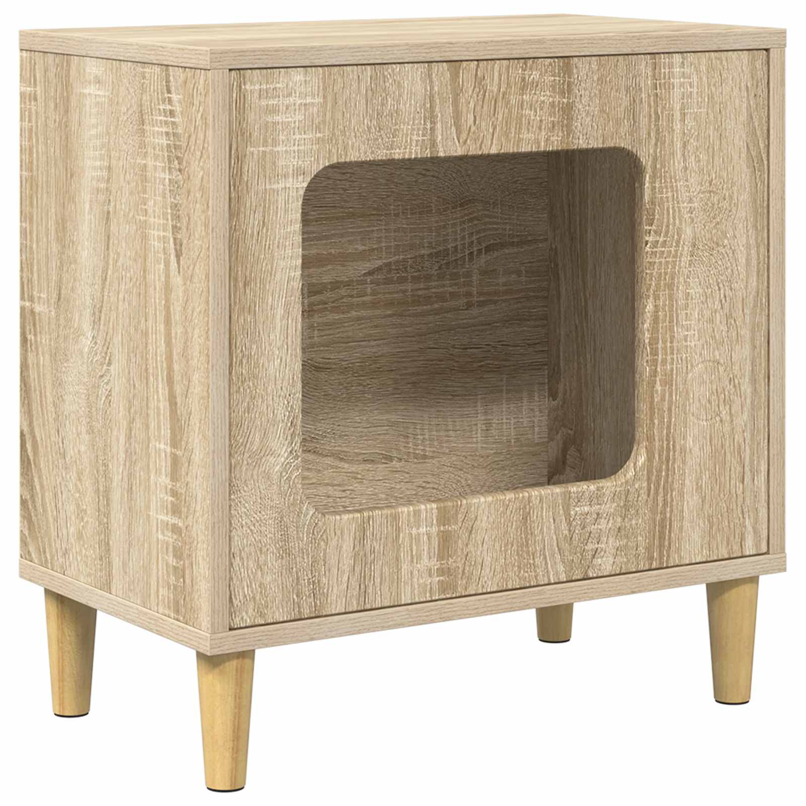 Vidaxl maison pour chat sonoma 51 x 30 x 52 cm bois travaillé