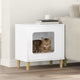Vidaxxl maison pour chat blanc brillant 51 x 30 x 52 cm bois fini