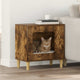 Vidaxxl maison pour chat chêne fumé 51 x 30 x 52 cm bois traité