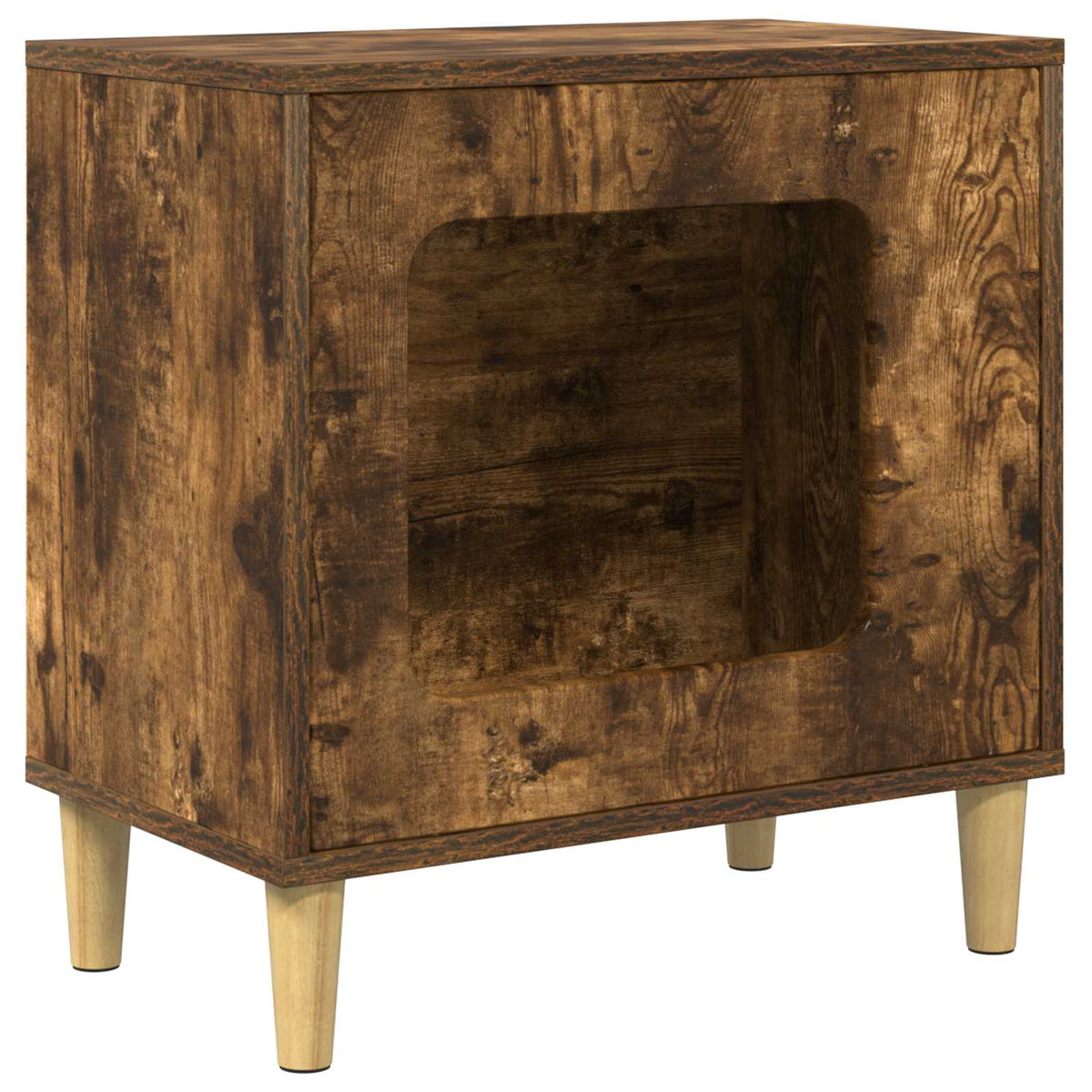 Vidaxxl maison pour chat chêne fumé 51 x 30 x 52 cm bois traité