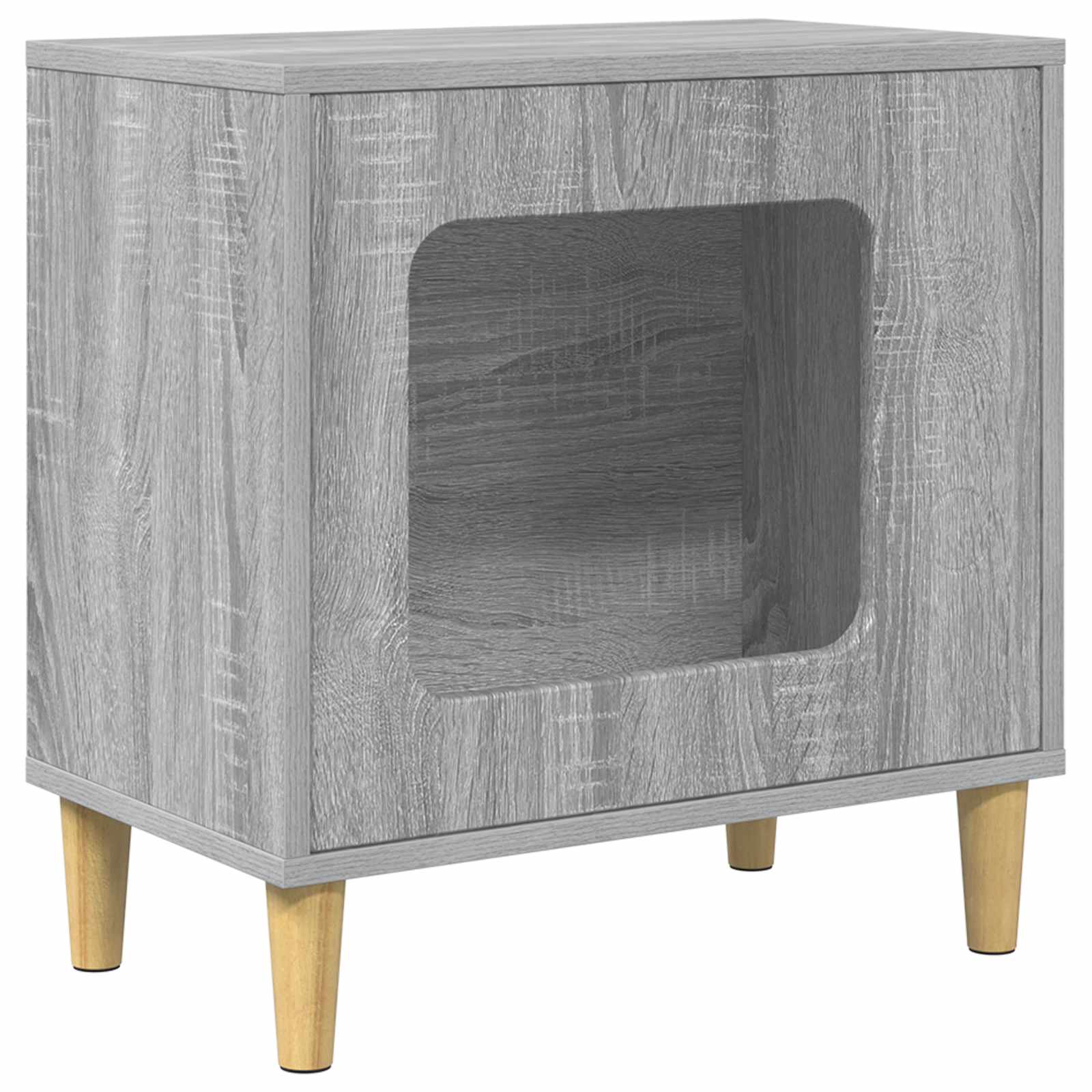 Vidaxl maison pour chat gris sonoma 51 x 30 x 52 cm bois d'ingénierie