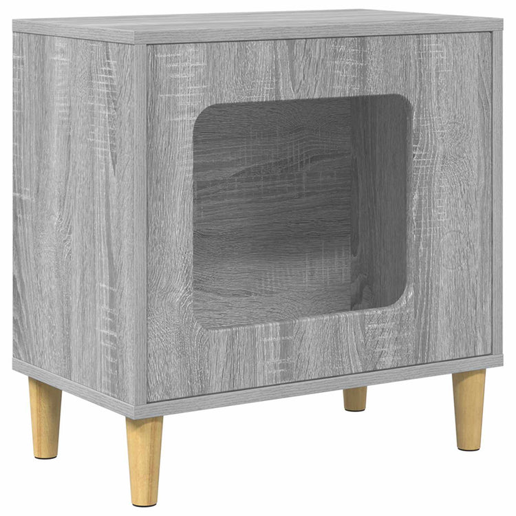 Vidaxl maison pour chat gris sonoma 51 x 30 x 52 cm bois d'ingénierie